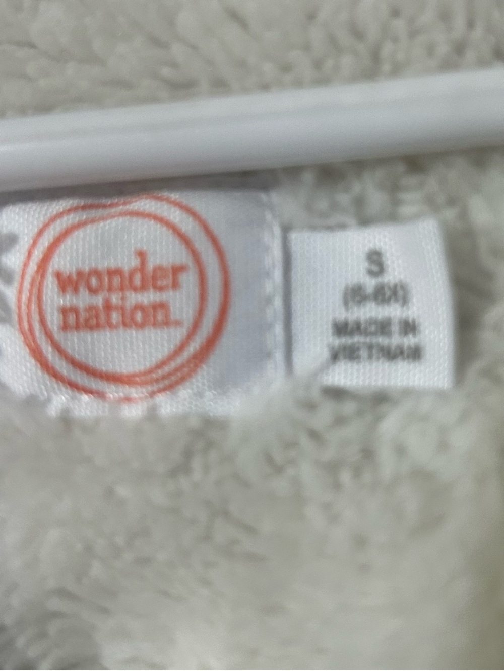 wonder nation Cream & Brown Woodland Hooded Fleece Jacket Girls S 6/7 - Picture 5 of 7